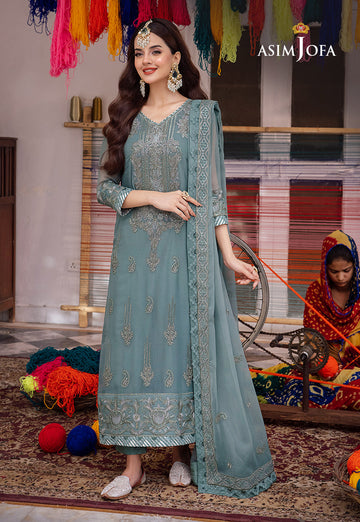 Asim Jofa AJAB-23 Abresham Embroidered Lawn Online Shopping